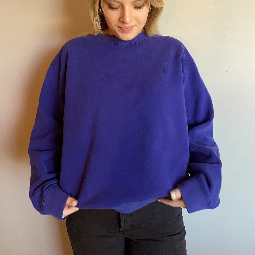 POLO RALPH LAUREN ROYAL BLUE CREW NECK